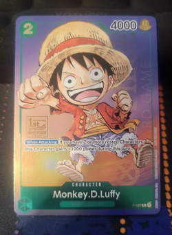 Monkey.D.Luffy 1st Anniversary Tournament P-037 One Piece Promo Stamped Foil! - Image 1