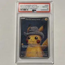 PSA 10 Van Gogh Pikachu with Grey Felt Hat SVP EN 085 Black Star Pokemon Card - Image 1