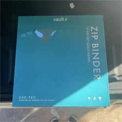 vaultx EXO-TEC 12-Pocket Zip Binder Teal 480 Cards Waterproof Padded PVC-Free - Image 1