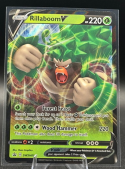 Rillaboom V SWSH014 SWSH: Sword & Shield Promo Cards Holo Pokemon TCG - Image 1