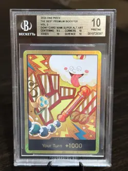 2025 One Piece PRB2 DON! CARD NAMI GOLD SUPER ALT ART POP 4 - Image 1