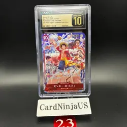 CGC PRISTINE 10 Monkey D Luffy SR ST10-006 ONE PIECE DAY 24 Promo Ex Vol. 3 card - Image 1