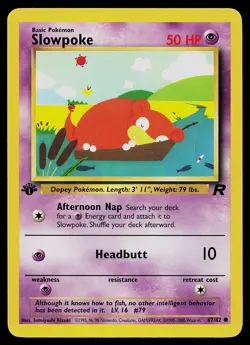 Pokemon Card - Slowpoke Team Rocket 67/82 Common 1st Edition - Image 1