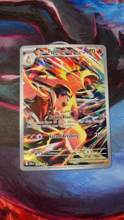 Pokemon TCG Ethan's Typhlosion Destined Rivals Illustration Rare Card 190/182 - Image 1