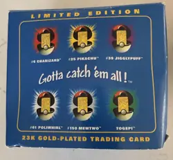 1999 Pokemon Burger King 23k Gold Plated Limited Edition Card, #06 Charizard CiB - Image 4
