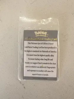 1999 Pokemon Burger King 23k Gold Plated Limited Edition Card, #06 Charizard CiB - Image 5