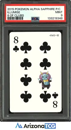 Pokemon 15 Illumise 8 Of Clubs Playing Card Sapphire Playing Card Japanese PSA 9 - Image 1