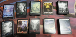 100 MTG MAGIC THE GATHERING FULL ART BASIC LAND CARDS LOT - 20 OF EACH COLOR - Image 1