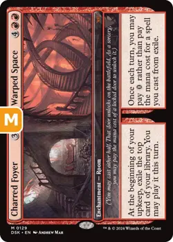 MTG Charred Foyer // Warped Space DSK M Enchantment Room NM - Image 1
