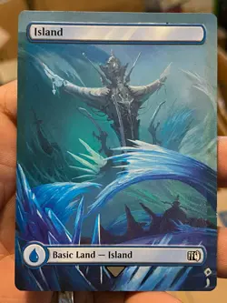 Island #297 MTG Final Fantasy Commander Hand Painted Extended Altered Art Jeckho - Image 2