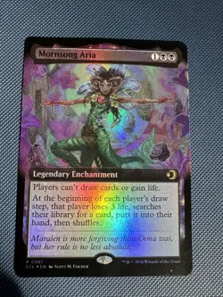MTG Mornsong Aria (Extended Art) - Lorwyn Eclipsed (ECL) NM Foil - Image 1