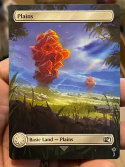 Plains 294 MTG Final Fantasy Hand Painted Borderless Extended Altered Art Jeckho - Image 2