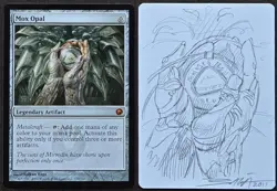 SKETCHED MtG Magic _ Baga _ Scars of Mirrodin Artist Proof _ MOX OPAL _HTF 1/50! - Image 1