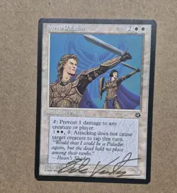 Gold Signed Unplayed Serra Paladin Homelands NM MTG Magic VINTAGE Pete Venters - Image 1
