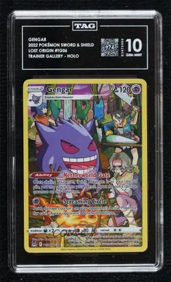Full Art - Gengar Pokemon Sword & Shield Lost Origin Trainer Gallery TAG 10 - Image 1