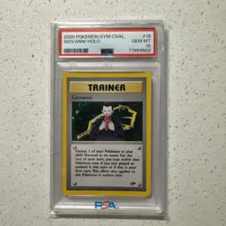 Pokemon Giovanni 18/132 Gym Challenge Holo PSA 10 SWIRL LOW POP - Image 1