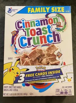 Pokemon 25th Anniversary Cinnamon Toast Crunch Cereal Box NEW Sealed Unopened - Image 1