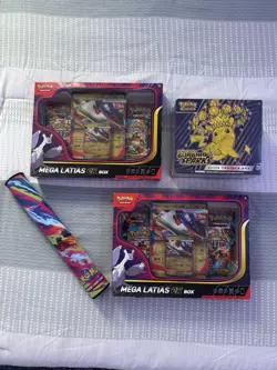 Pokemon Sealed Collection Lot - Surging Sparks ETB & 2 Mega Latias ex Boxes - Image 1