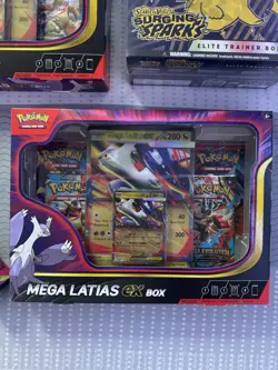 Pokemon Sealed Collection Lot - Surging Sparks ETB & 2 Mega Latias ex Boxes - Image 2