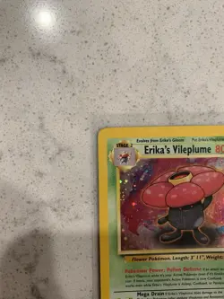 Pokemon TCG Erika's Vileplume Unlimited Holo Rare Gym Heroes 5/132 Vintage MP/LP - Image 4