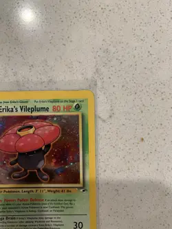 Pokemon TCG Erika's Vileplume Unlimited Holo Rare Gym Heroes 5/132 Vintage MP/LP - Image 5
