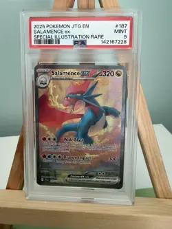 2025 Pokemon JTG EN Salamence Ex 187/159 PSA 9 - Image 1