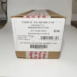 Pokemon TCG ME02 Phantasmal Flames Booster Box Case SEALED - Image 1