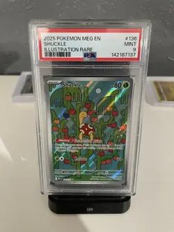 2025 POKEMON MEG EN-MEGA EVOLUTION ILLUSTRATION RARE #136 SHUCKLE PSA 9 - Image 1
