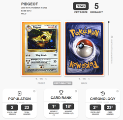 2000 Pokemon Game Base Set II 2 #14 Pidgeot Holo TAG 5 EXCELLENT - Image 1