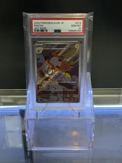 Pokemon TCG Japanese Raichu 074/071 AR Clay Burst SV2D PSA 10 2023 Pokemon - Image 1