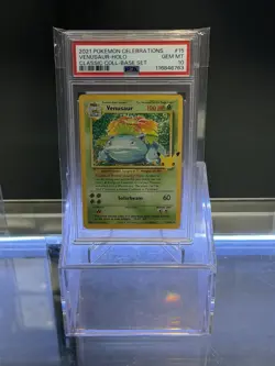 Pokemon TCG Venusaur 15/102 Holo Classic Collection Celebrations PSA 10 Stamped - Image 1