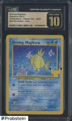 2021 Pokemon Celebrations Classic Coll #66 Shining Magikarp Holo CGC 10 PRISTINE - Image 1