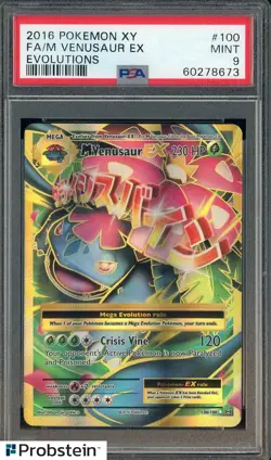 2016 Pokemon XY Evolutions #100 FA M Venusaur EX EN PSA 9 - Image 1