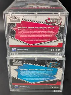 2x Pokemon SV10.5 Black Bolt White Flare Sealed Booster Bundle Display W/Acrylic - Image 3