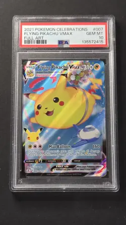 PSA 10 Flying Pikachu Vmax 007/025 Celebrations Ultra Rare Pokemon 2021 - Image 1