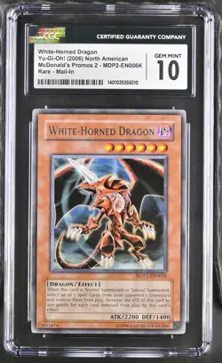 CGC 10 Yu-Gi-Oh! White-Horned Dragon MDP2-EN006K Redemption Mail-In *5010 - Image 1