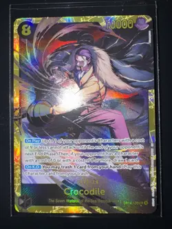 Crocodile OP14-120 SEC One Piece TCG The Azure Sea's Seven Foil Alt Art Secret - Image 1