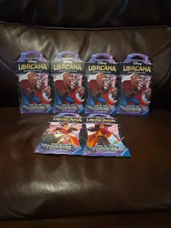 Disney Lorcana Rise of the Floodborn Sleeved Booster Pack Lot Of 6 New - Image 1