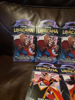 Disney Lorcana Rise of the Floodborn Sleeved Booster Pack Lot Of 6 New - Image 3