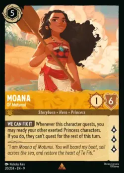 Moana-Of Motunui 20/204 Fabled Non-Foil Disney Lorcana - Image 1