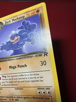 Machamp 27/82 1st Edition Non Holo Rare Team Rocket Pokemon Card DMG - Image 5