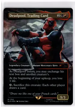 Deadpool, Trading Card Foil Secret Lair 1753 LP x1 MTG Magic: the Gathering - Image 1