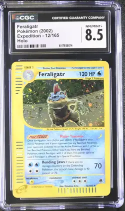 CGC 8.5 Feraligatr 2002 Expedition 12/165 Holo Pokemon Card - Image 1