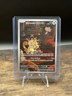Pokemon TCG Team Rockets Meowth Card 203/182 Destined Rivals - Image 1