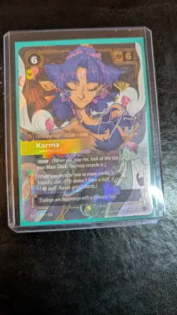 KARMA SIGNATURE Channeler Showcase Overnumber Riftbound Near Mint Card - English - Image 1