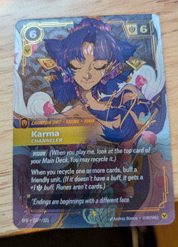 KARMA SIGNATURE Channeler Showcase Overnumber Riftbound Near Mint Card - English - Image 2