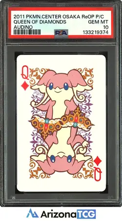 Pokemon 2011 Audino Queen Of Diamonds PKMN.CENTER OSAKA ReOP Playing Card PSA 10 - Image 1