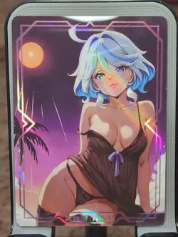 Furina Genshin Impact Card Goddess Story Under the Nightgown Waifu NR NR-19 - Image 1