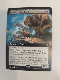 Clackbridge Troll (Extended Art) Throne of Eldraine Regular - Image 1
