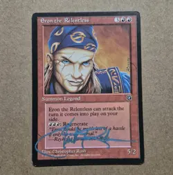 Unplayed Signed NM Eron the Relentless Magic MTG Christopher Rush Lotus Edh Cube - Image 1
